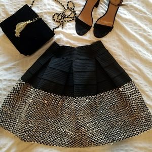Sequin Black Mini Skirt